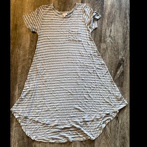 Lula roe stripped pocket dress hi-low